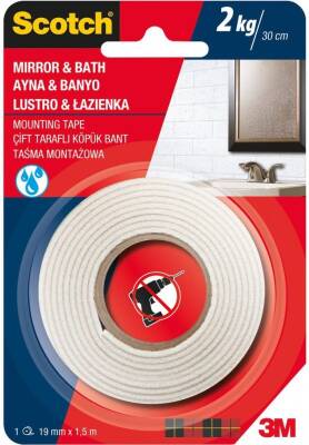 3M Scotch Ayna Montaj Bandı 19 x 1.5 cm - 3M