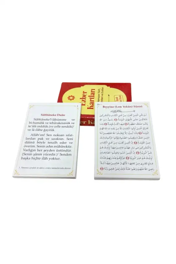 5 Vakit Namazın Tarifi Namaz Sureleri ve Duaları Ezber Kartları - 3