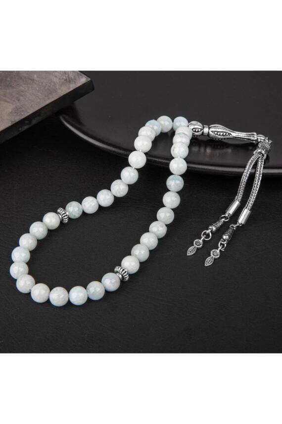 Akuamarin Doğal Taş Tesbih 33lük - 8mm - 3