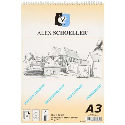 Alex Schoeller Desing Ja Eskiz Blok Defter 60 Yp A3 90 gr - Alex Schoeller