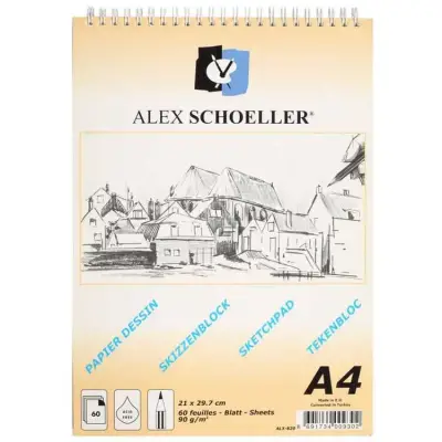 Alex Schoeller Desing Ja Eskiz Blok Defter 60 Yp A4 90 gr - Alex Schoeller