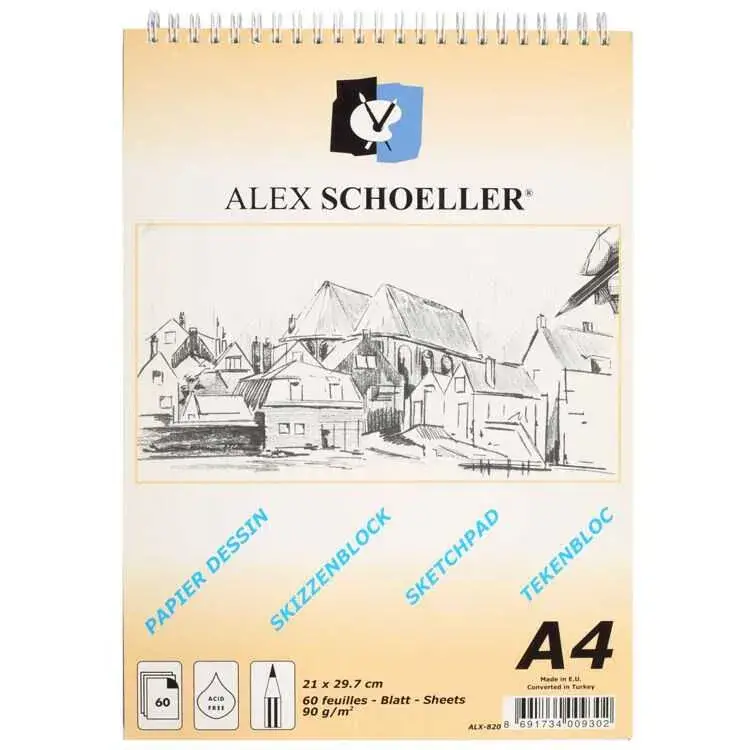 Alex Schoeller Desing Ja Eskiz Blok Defter 60 Yp A4 90 gr - 1