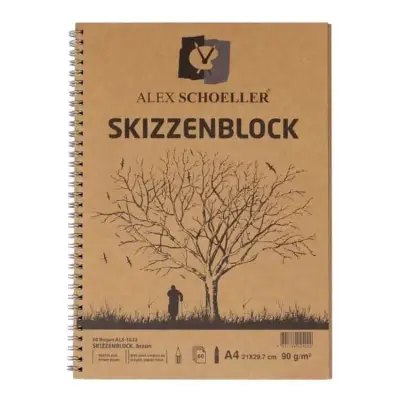 Alex Schoeller Kraft Blok Defter 60 Yp A4 90 gr Yan Spiralli - Alex Schoeller