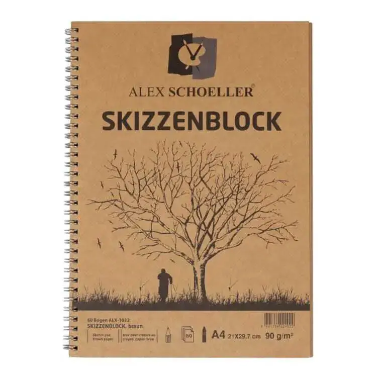 Alex Schoeller Kraft Blok Defter 60 Yp A4 90 gr Yan Spiralli - 1
