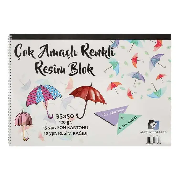 Alex Schoeller Resim Defteri 15 Fon 10 Resim Kğt 25 Yp 35 x 50 120 gr - 1