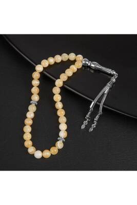 Aragonit Doğal Taş Tesbih 33lük - 8mm - 2