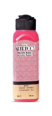 Artdeco Akrilik Boya 140 ml Çilek Kırmızı - Artdeco