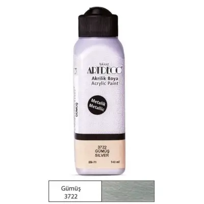 Artdeco Akrilik Boya 140 ml Metalik Gümüş - Artdeco