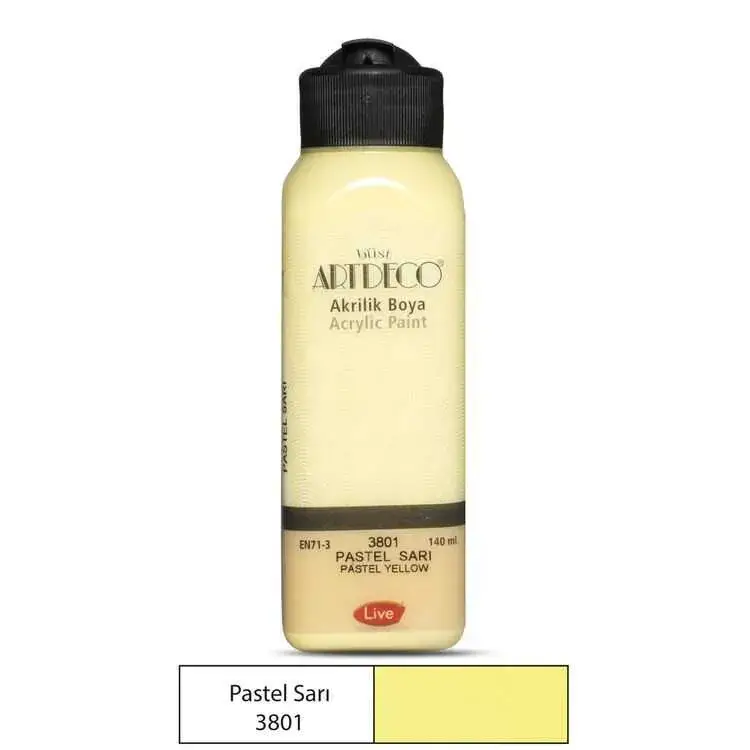 Artdeco Akrilik Boya 140 ml Pastel Sarı - 2