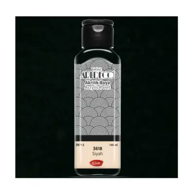 Artdeco Akrilik Boya 140 ml Siyah - Artdeco
