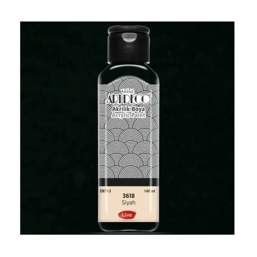 Artdeco Akrilik Boya 140 ml Siyah - 1