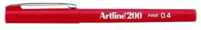 Artline 200 Fineliner 0.4 Keçe Uçlu Yazı Kalemi Kırmızı - Artline