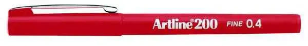 Artline 200 Fineliner 0.4 Keçe Uçlu Yazı Kalemi Kırmızı - 2