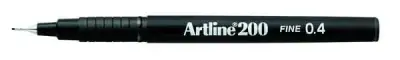 Artline 200 Fineliner 0.4 Keçe Uçlu Yazı Kalemi Siyah - Artline