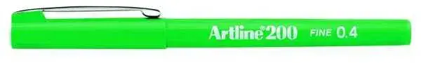 Artline 200 Fineliner 0.4 Keçe Uçlu Yazı Kalemi Yeşil - 2