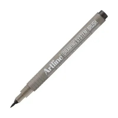 Artline Drawing System Brush Teknik Çizim Kalemi Siyah Fırça Uçlu - Artline