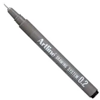 Artline Drawing System Teknik Çizim Kalemi Siyah 0.2 Uç - Artline