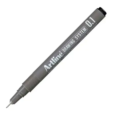Artline Drawing System Teknik Çizim Kalemi Siyah 0.4 Uç - Artline