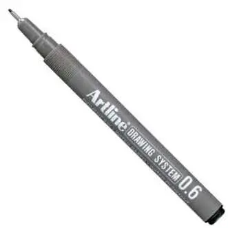 Artline Drawing System Teknik Çizim Kalemi Siyah 0.6 Uç - Artline