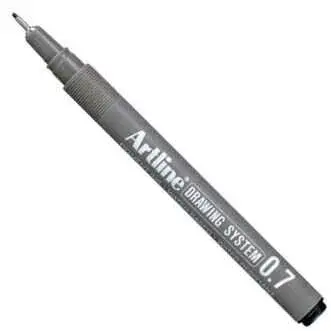 Artline Drawing System Teknik Çizim Kalemi Siyah 0.7 Uç - Artline