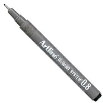Artline Drawing System Teknik Çizim Kalemi Siyah 0.8 Uç - Artline