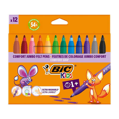 Bic Comfort Jumbo Keçeli Kalem 12 Renk - Bic