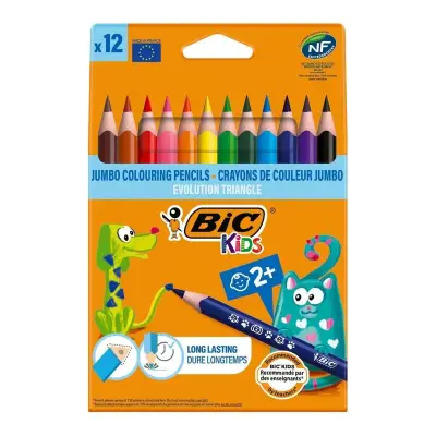 Bic Evolution Üçgen Jumbo Kuruboya 12Li 8297356 - Bic