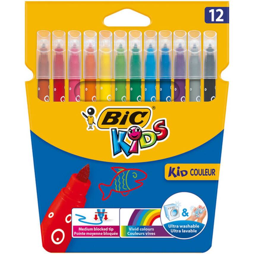 Bic Kids Color Keçeli Boya Kalemi 12 Renk - 1