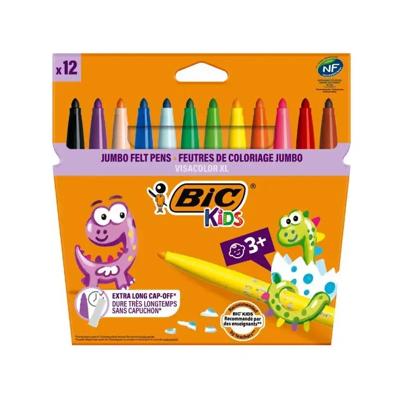 Bic Visa Jumbo Keçeli Boya Kalemi 12 Renk - 1