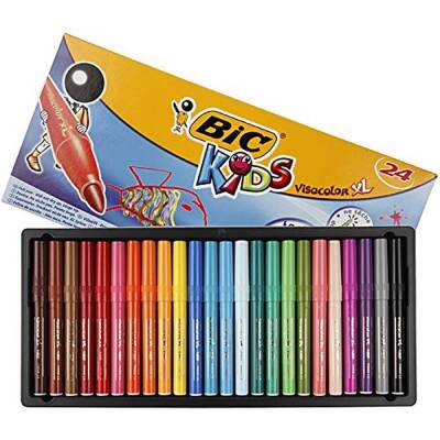 Bic Visa Yıkanabilir Jumbo Keçeli Kalem 24Lü 8290053 - Bic