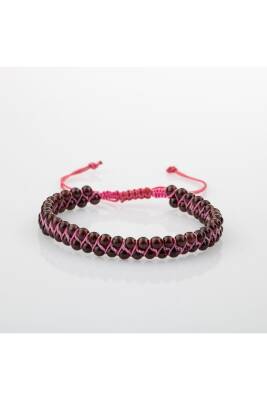 Bordo Granat Lal 4mm Çift Sıra Doğal Taş Bileklik - 4