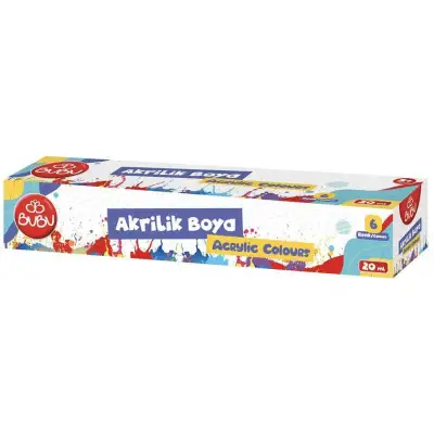 Bu Bu Akrilik Boya 6 Renk Birleşik Pot 20 ml - Bu-Bu