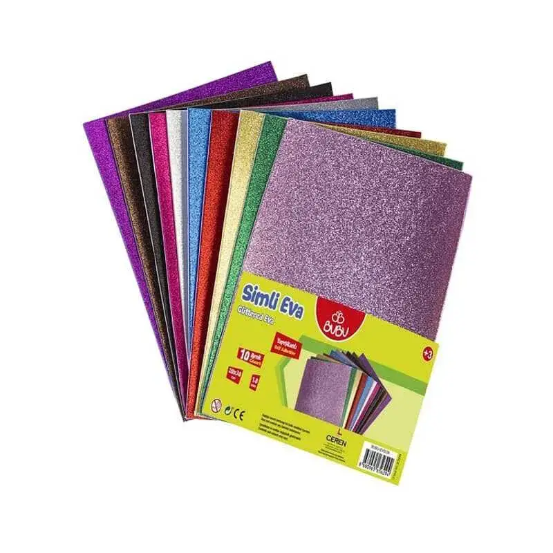 Bu Bu Simli Yapışkanlı Eva 20 x 30 10 Renk - 1