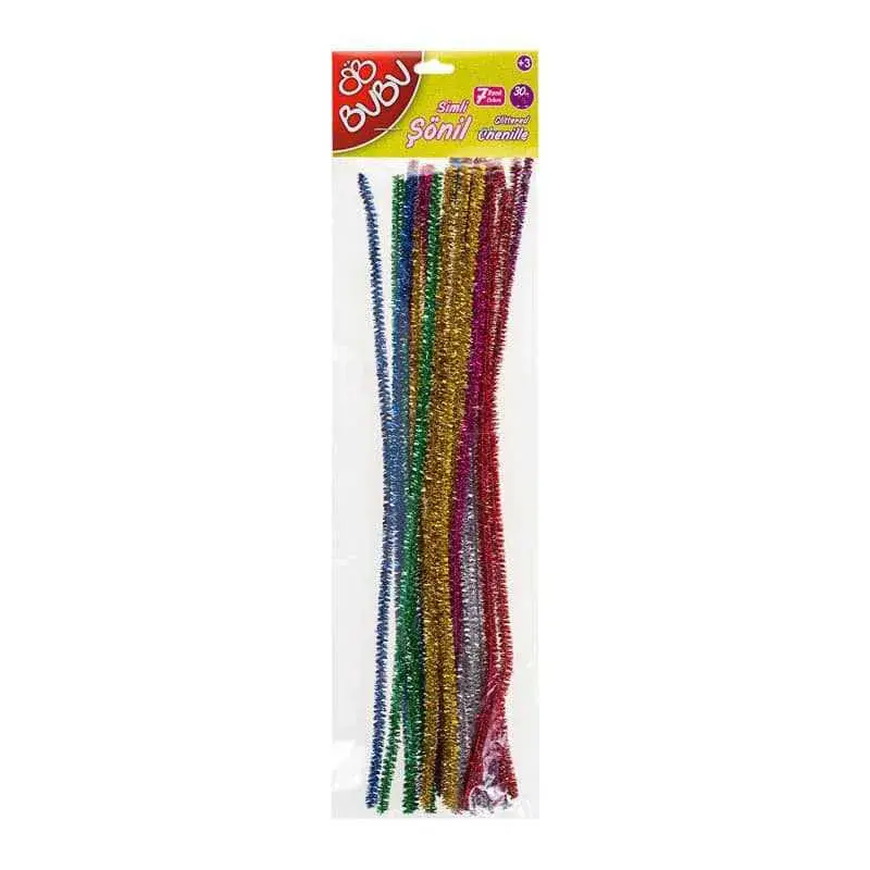 Bu Bu Şönil Simli 30 cm 20 Li Paket - 1