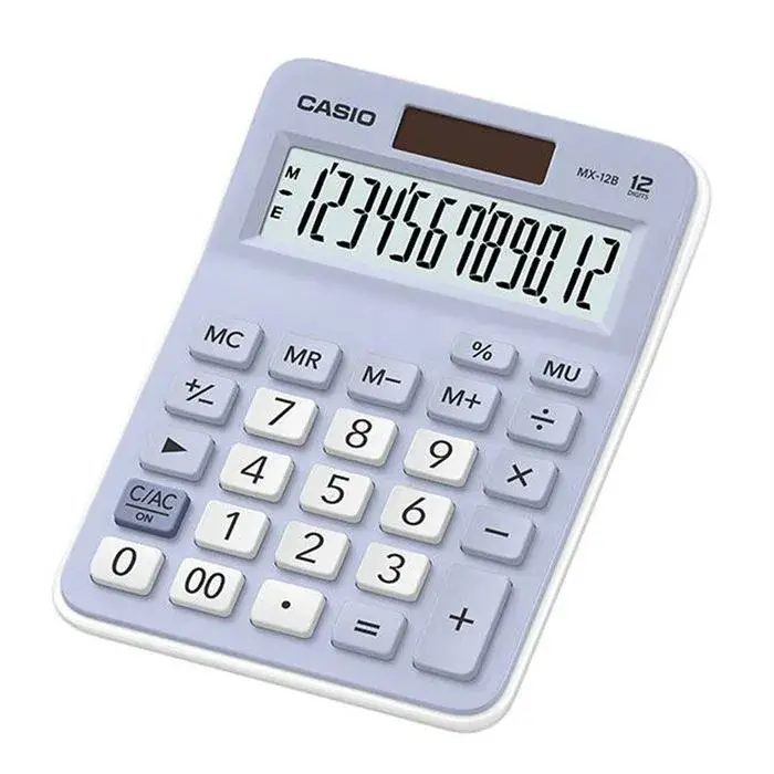 Casio Hesap Makinesi 12 Hane Mavi Mx-12B-Lb - 1