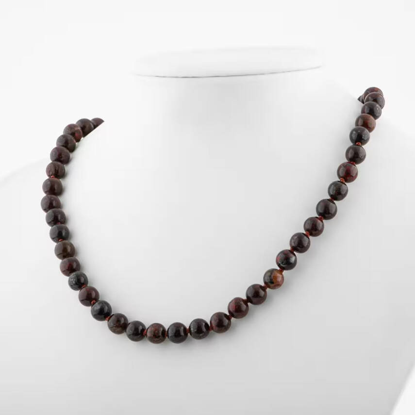 Dragon Jasper 6 mm Dizi Doğal Taş Kolye - 2