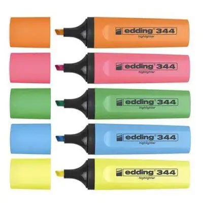 Edding Fosforlu Kalem 5 Li Kutu Set Ed344 - Edding