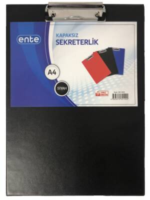 Ente A4 Sekreterlik Kapaklı Siyah - Ente