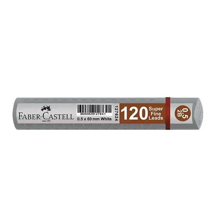 Faber Castell Grip Min 0.5 2B 60 mm 120 Li Gümüş - 1