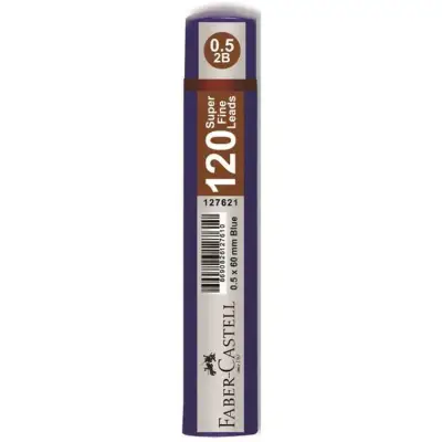Faber Castell Min Grip 0.5 2B 60 mm Mavi 120 Li - Faber Castell