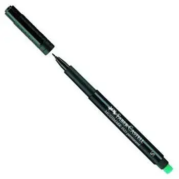 Faber Castell Siyah Asetat Kalemi Permanent S Uç - 1