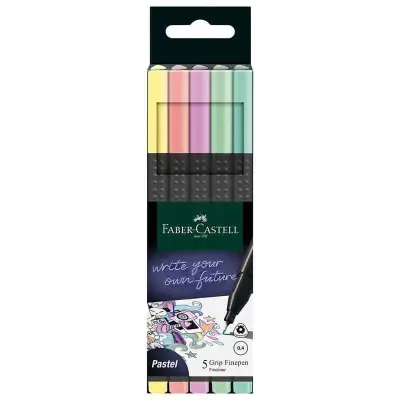 Faber Finepen Grıp 2022 Pastel 5 Li - Faber Castell
