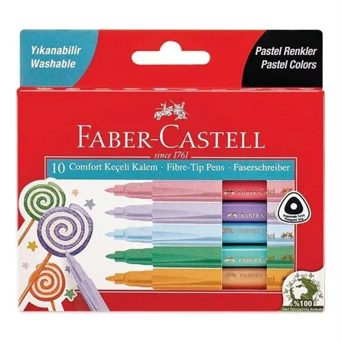 Faber Keçeli Kalem 10 + 10 Kuru Boya Metali - 1