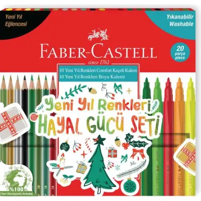 Faber Keçeli Kalem 10 + 10 Kuru Boya - Faber Castell
