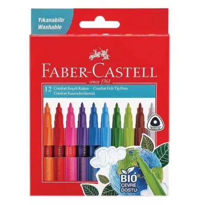 Faber Keçeli Kalem Comfort 12 Renk - Faber Castell