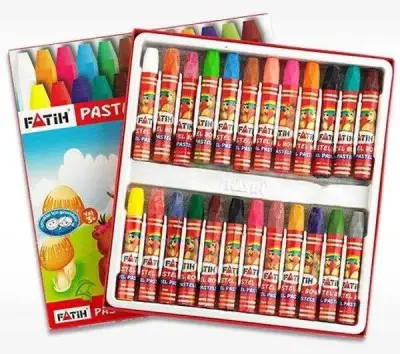 Fatih Altıgen Pastel Boya 24 Renk Karton Kutu - Fatih