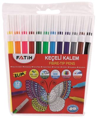 Fatih Slim Keçeli Kalem 12 Li - Fatih