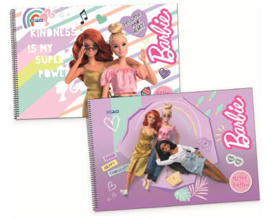 Gıpta Barbie Resim Defteri 15 Yp 17 x 24 Spiralli - Gıpta