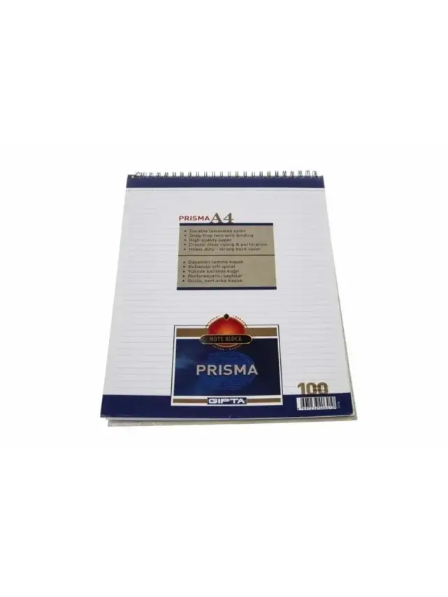 Gıpta Bloknot Prisma Çizgili Defter 100 Yp A4 Karton Kapak Spiralli - 1