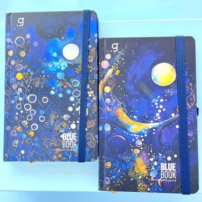Gıpta Blue Book Çizgili Düz Defter 96 Yp 17 x 24 Sert Kapak İp Dikiş - 3